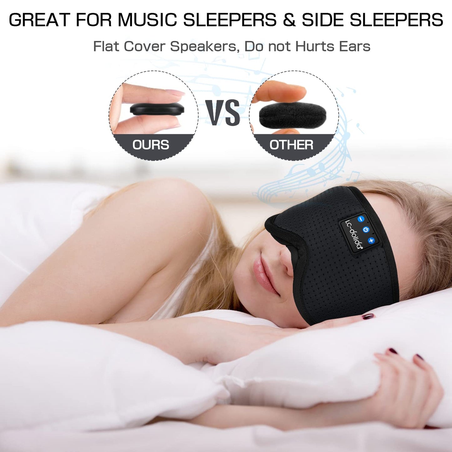 Music Blackout Sleep Eye Mask
