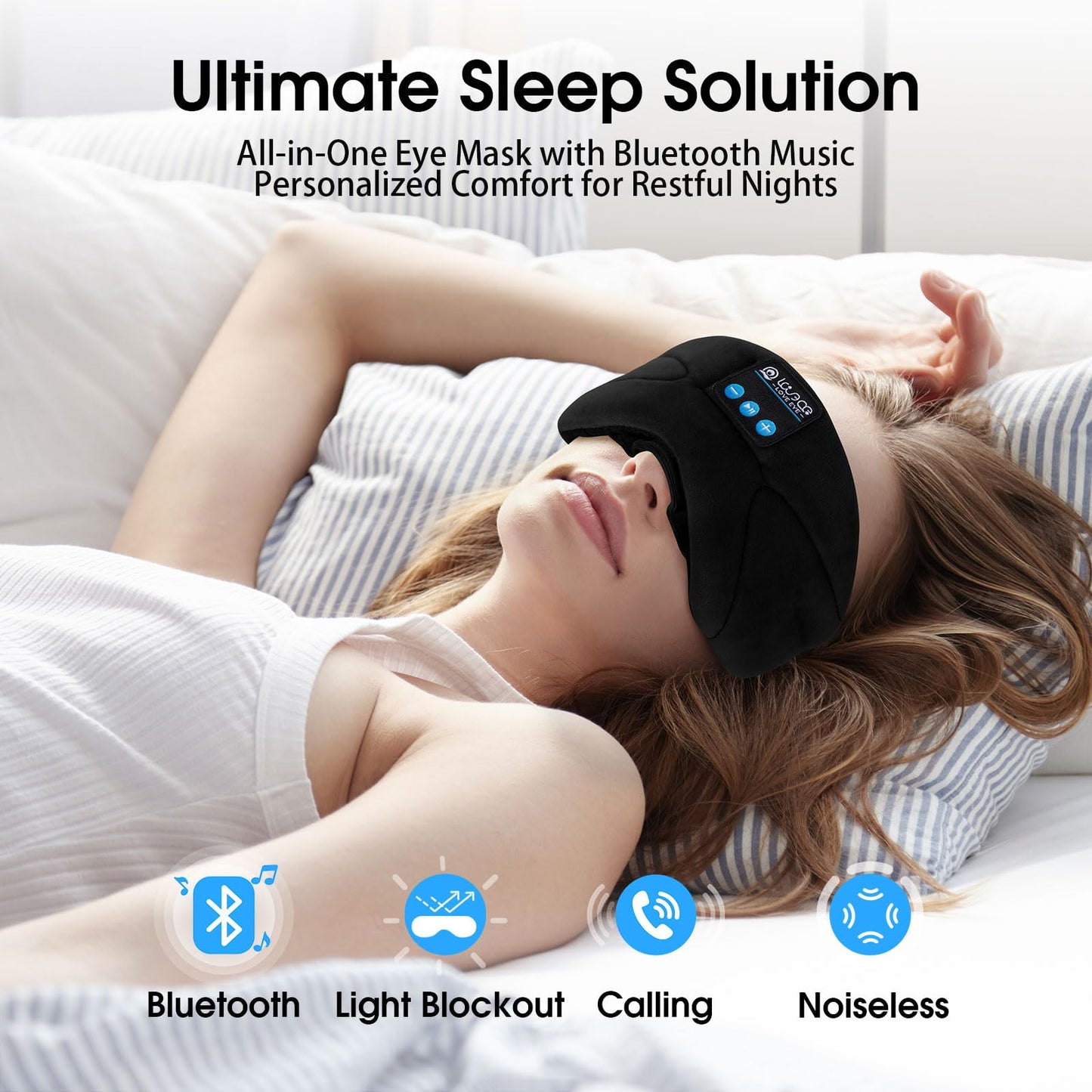 Music Blackout Sleep Eye Mask