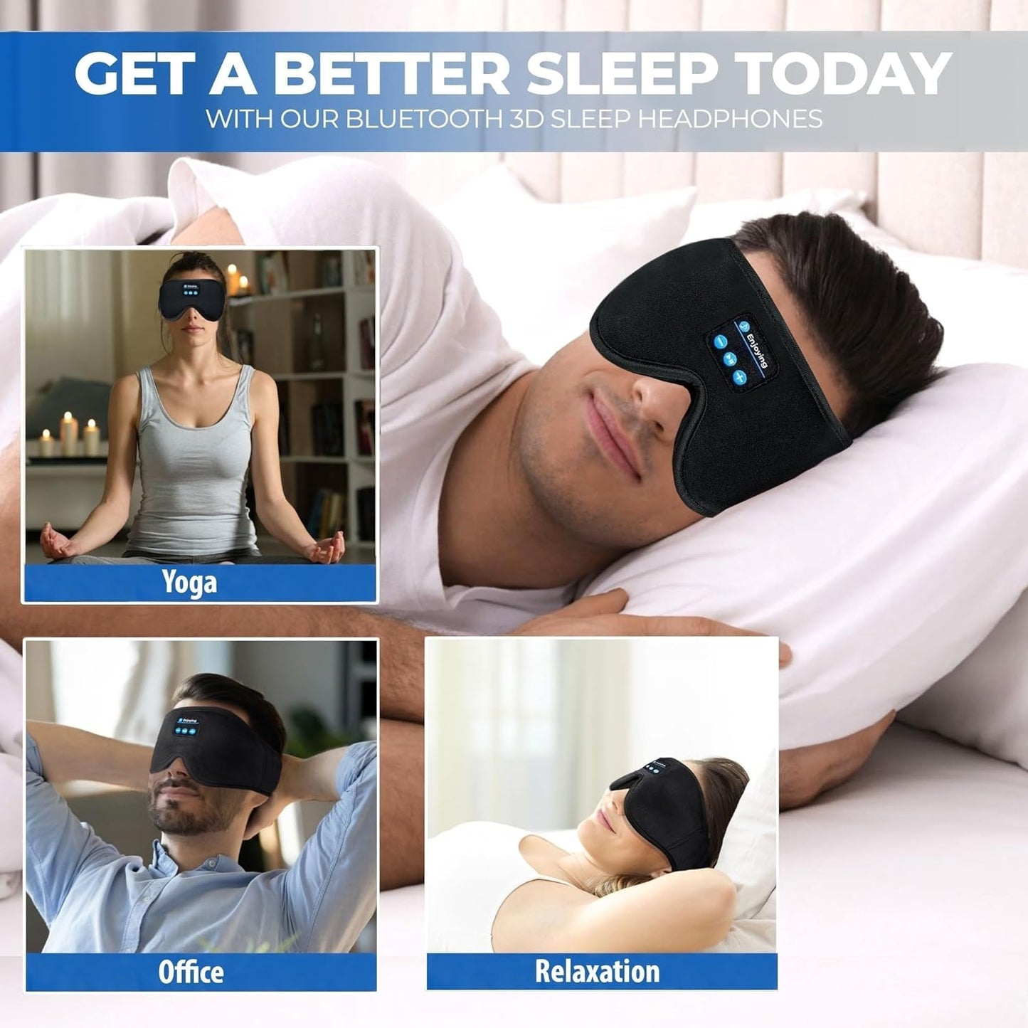 Music Blackout Sleep Eye Mask